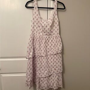 J. Crew Asymmetrical Dress - White and Purple